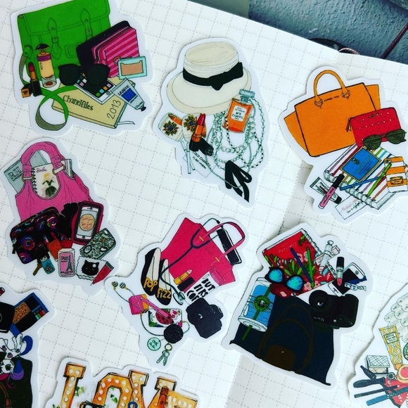 What’s In Her Bag, Glam Planner Girl, Coastal and Patriotic Girls, 19 Stickers - Picture 10 of 16